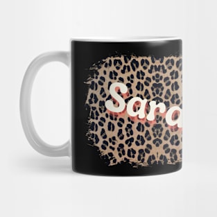 Sarah Name on Leopard Mug